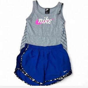 Nike Gray and Blue Activewear Set